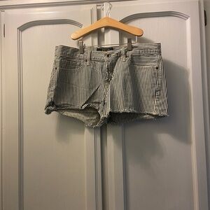 Lucky Brand Blue and White Striped Jean Shorts